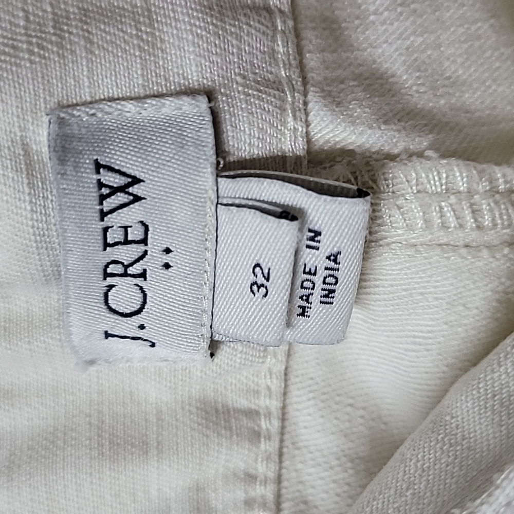 J. Crew Cream Wide-Leg Button-Fly Crop Pants 32 - Picture 3 of 7